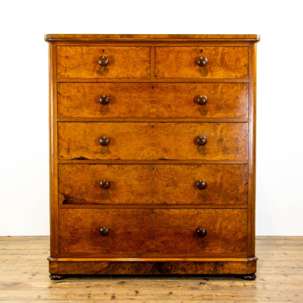 Large Victorian Walnut Chest of Drawers