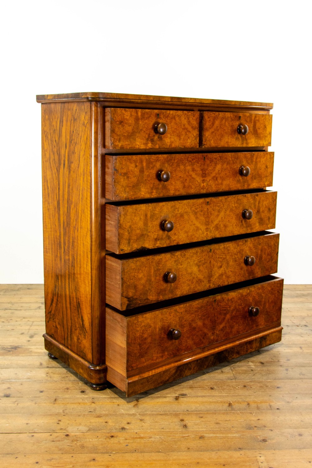 Large Victorian Walnut Chest of Drawers View IV