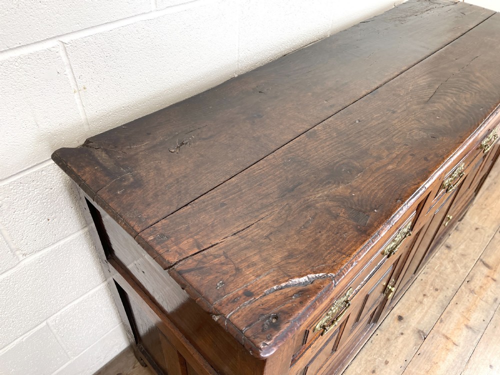 Antique Welsh Oak Dresser Base View V