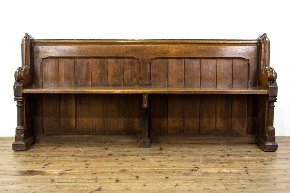 19th Century Antique Oak Pew  View II
