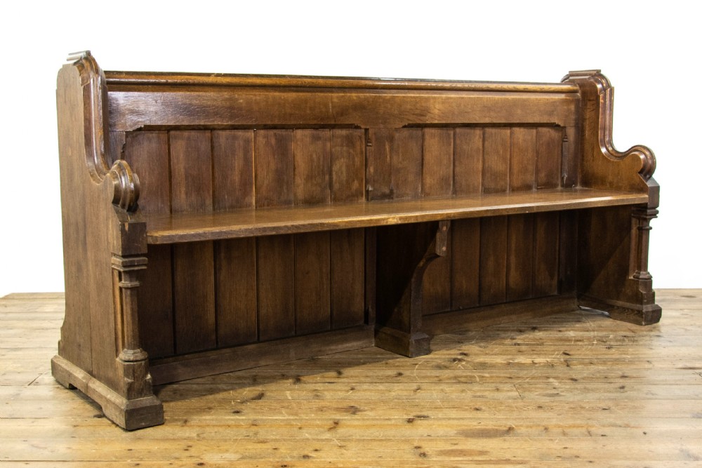 19th Century Antique Oak Pew  View IV