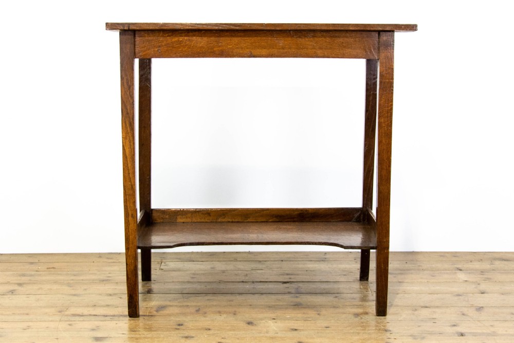 Antique Oak Two Tier Side Table