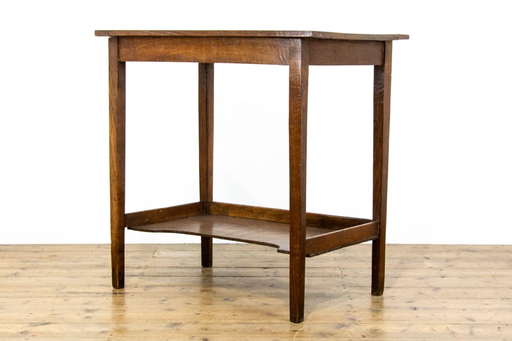 Antique Oak Two Tier Side Table View III