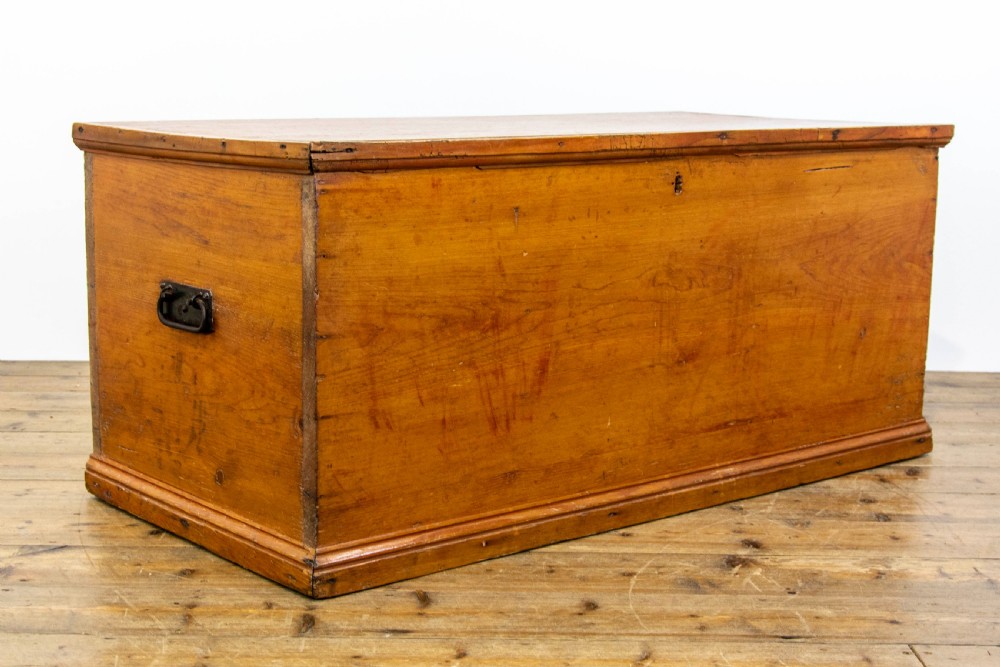 Antique Pine Trunk with Carry Handles View IV