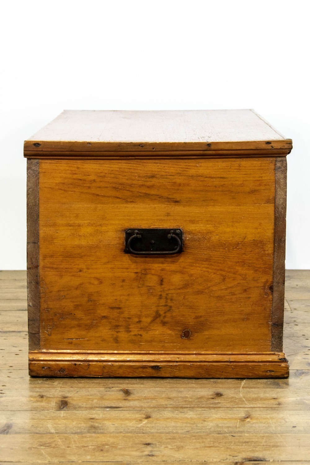 Antique Pine Trunk with Carry Handles View VI