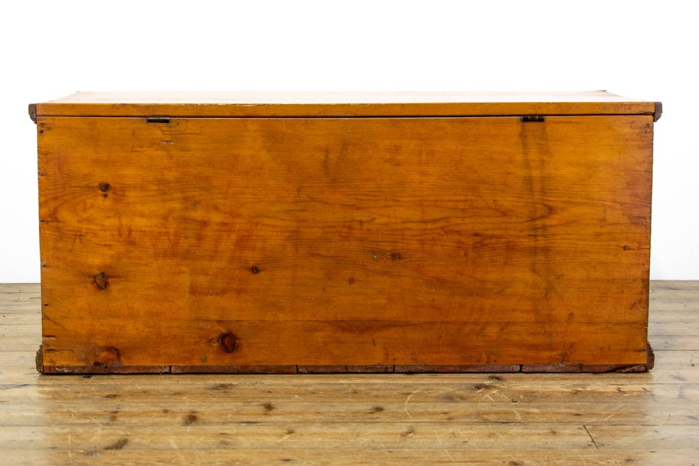 Antique Pine Trunk with Carry Handles View VII