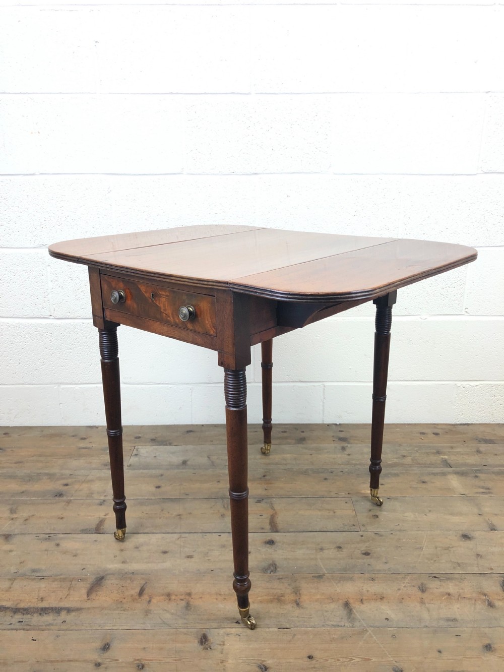 Small Antique Georgian mahogany Pembroke Table View IX