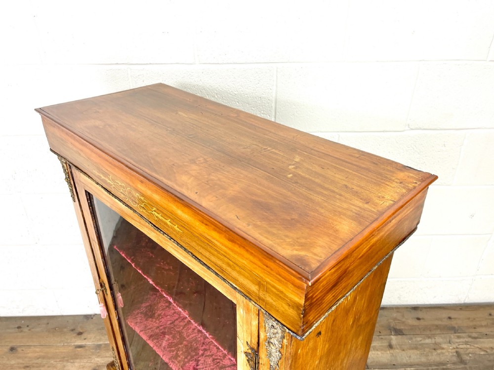 Antique Victorian Walnut Pier Cabinet View VI
