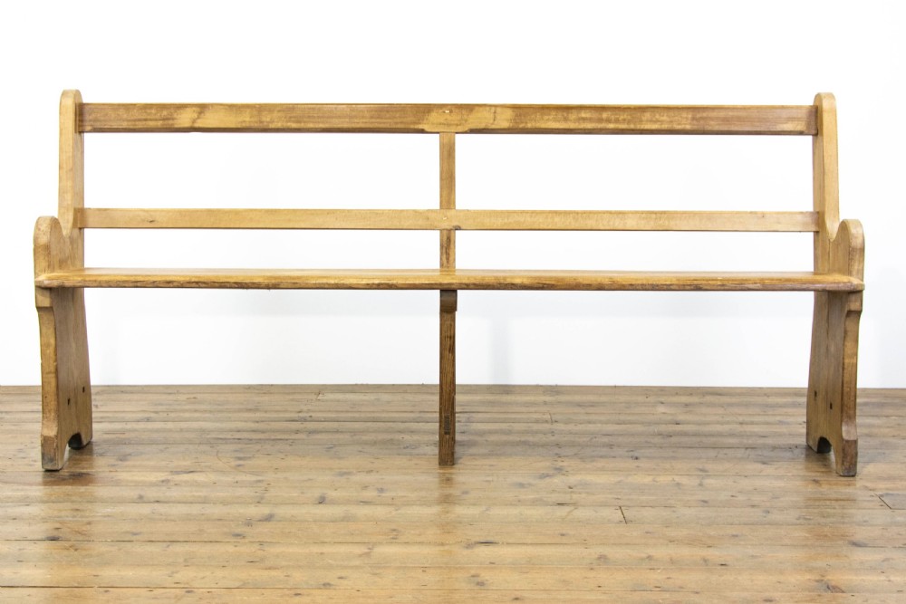 Rustic Antique Pine Pew Bench View II