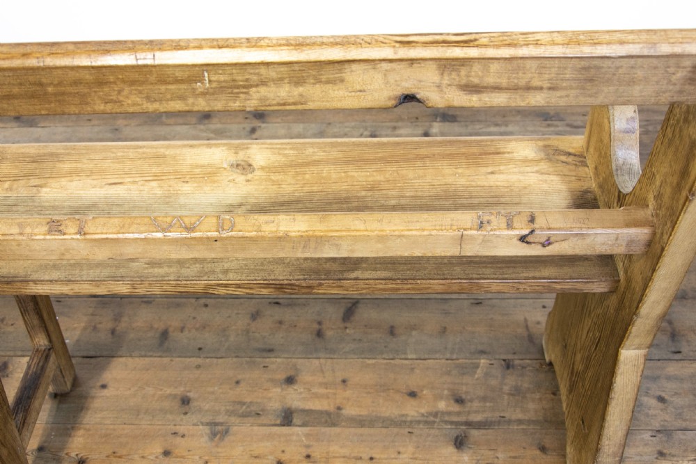 Rustic Antique Pine Pew Bench View VII