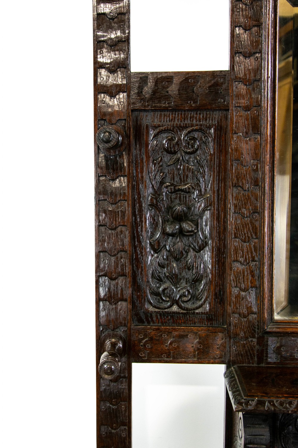 Late Victorian Carved Oak Hall Stand View IV