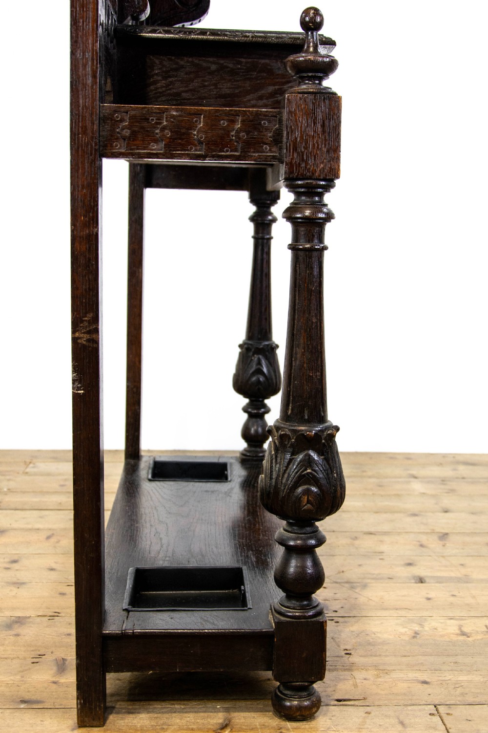 Late Victorian Carved Oak Hall Stand View VII