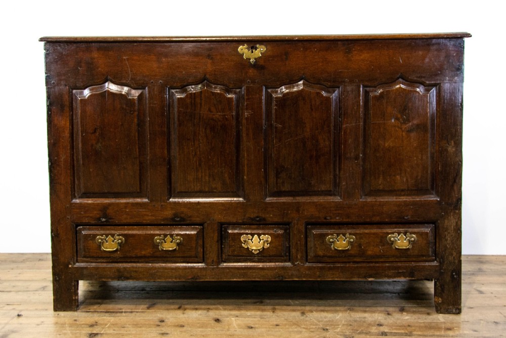 Antique 18th Century Welsh Oak Mule Chest View II