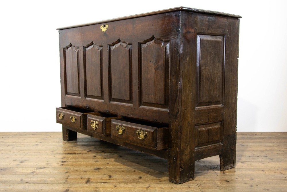 Antique 18th Century Welsh Oak Mule Chest View XII