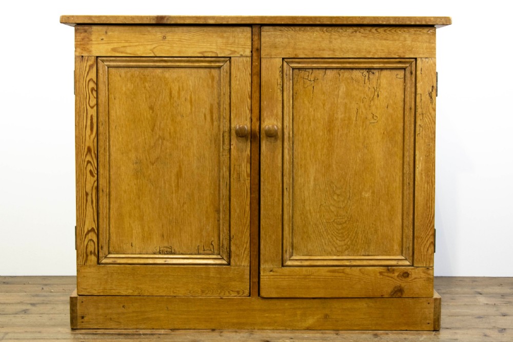 Antique Pine Two Door Cupboard View II