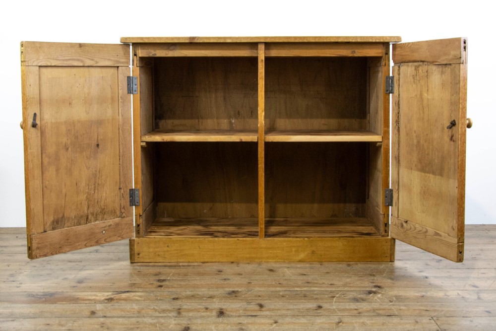 Antique Pine Two Door Cupboard View V
