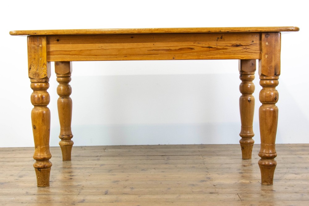 Antique Pine Farmhouse Kitchen Table View III