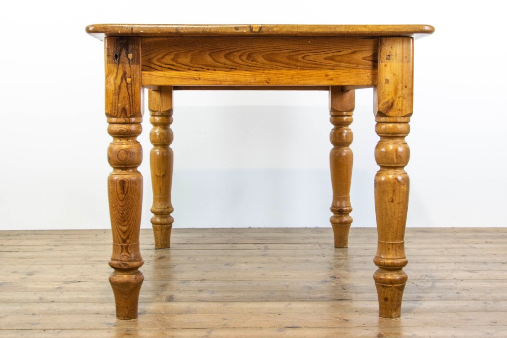 Antique Pine Farmhouse Kitchen Table View IV