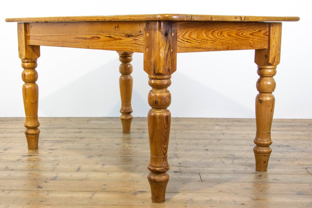 Antique Pine Farmhouse Kitchen Table View VI