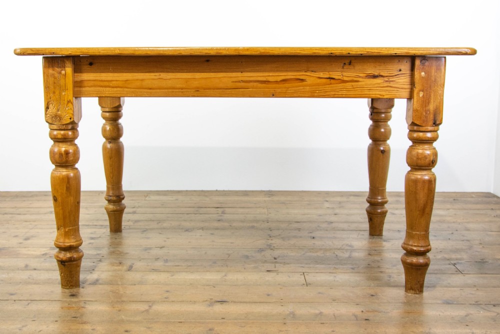 Antique Pine Farmhouse Kitchen Table View VII