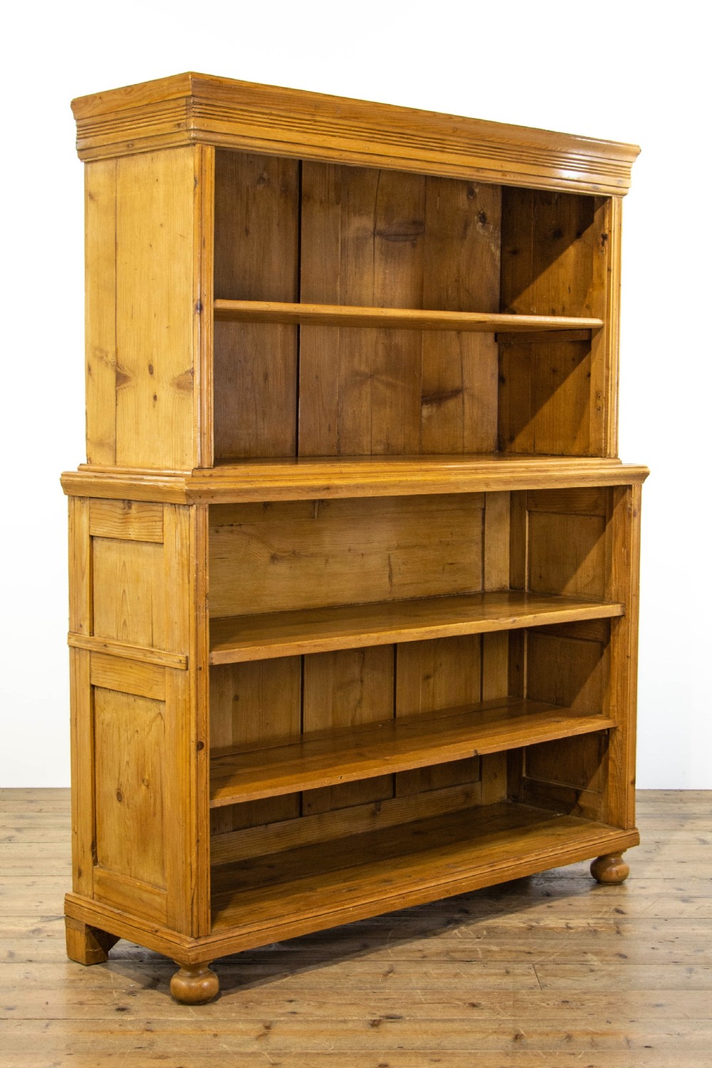 Large Antique Pine Bookcase  View V