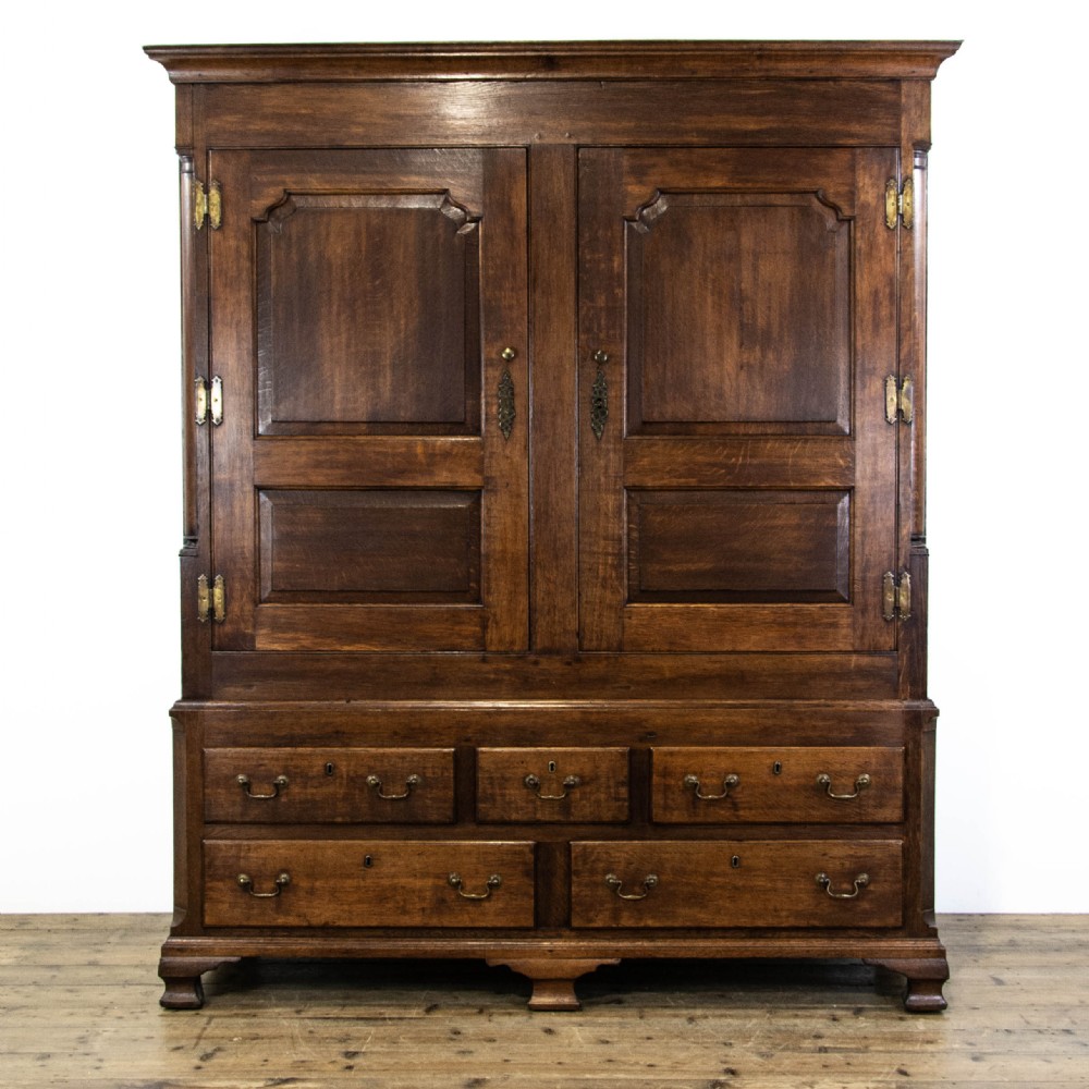 18th Century Oak Linen Press Housekeeper's Cupboard