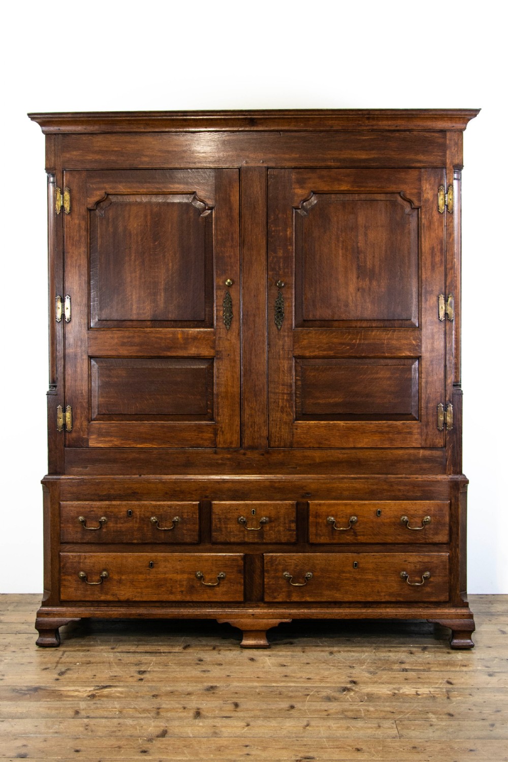 18th Century Oak Linen Press Housekeeper's Cupboard View II