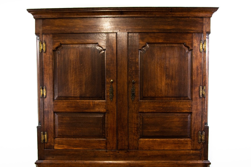 18th Century Oak Linen Press Housekeeper's Cupboard View IV