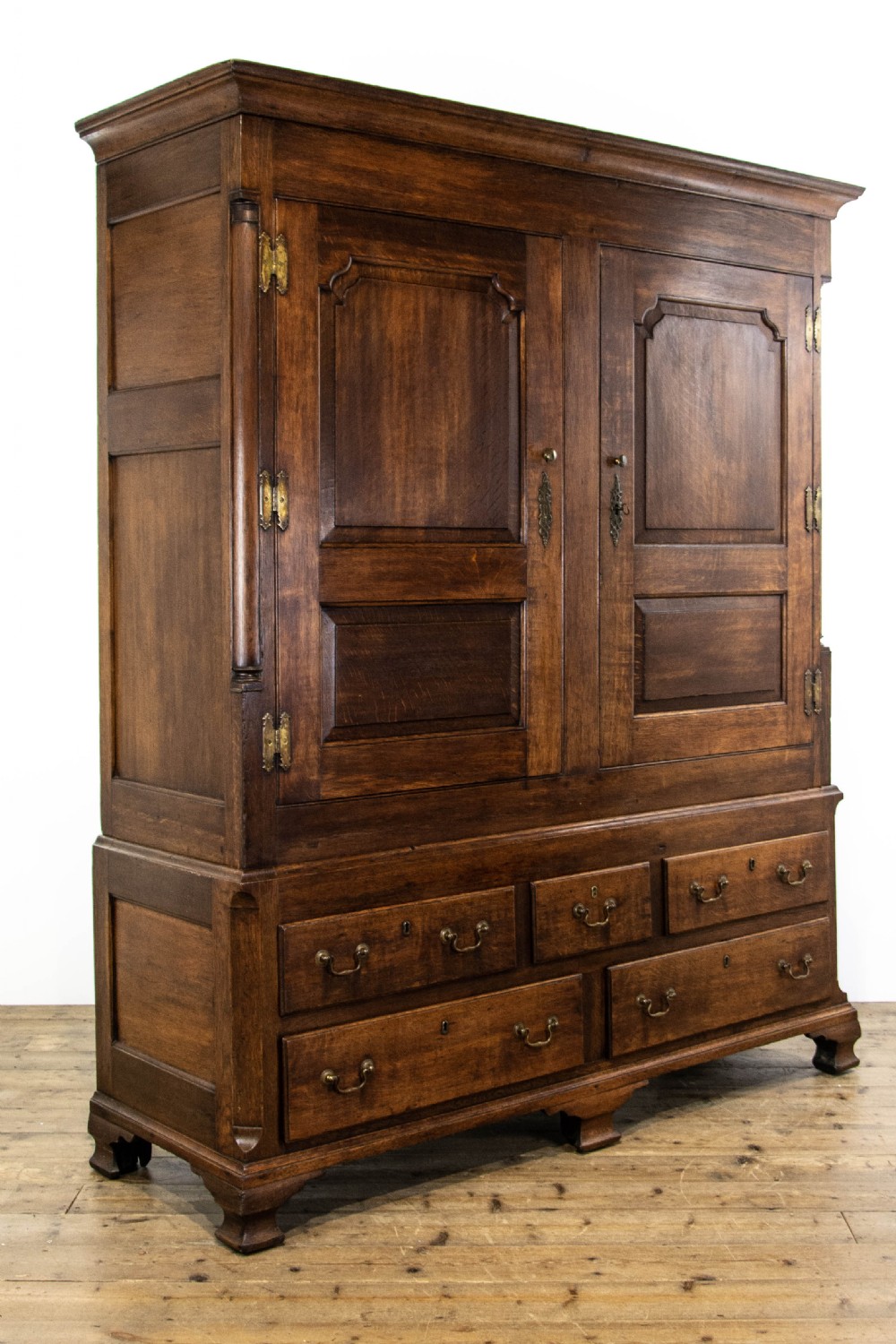 18th Century Oak Linen Press Housekeeper's Cupboard View X