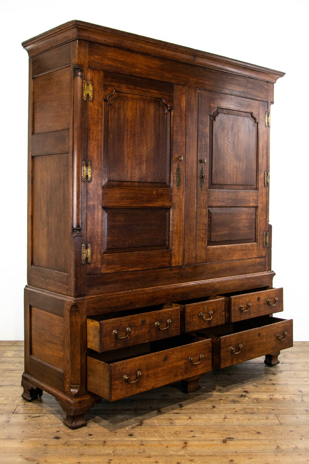 18th Century Oak Linen Press Housekeeper's Cupboard View XI
