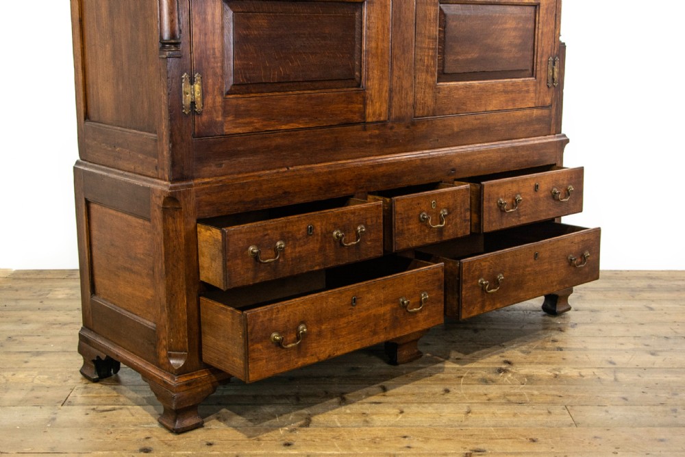 18th Century Oak Linen Press Housekeeper's Cupboard View XII