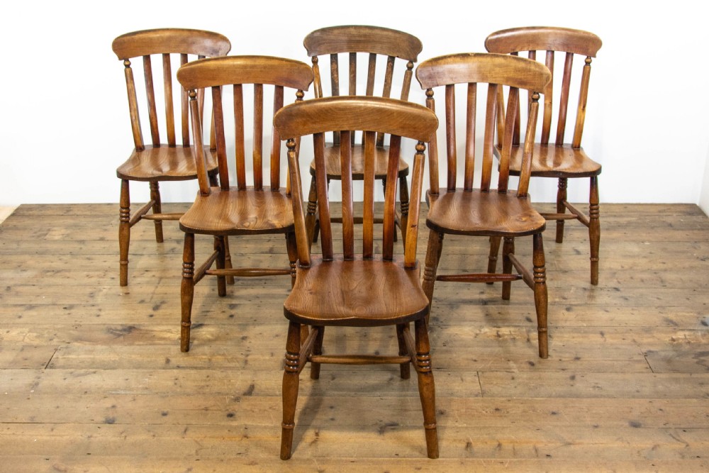 Set of Six Farmhouse Kitchen Chairs View II