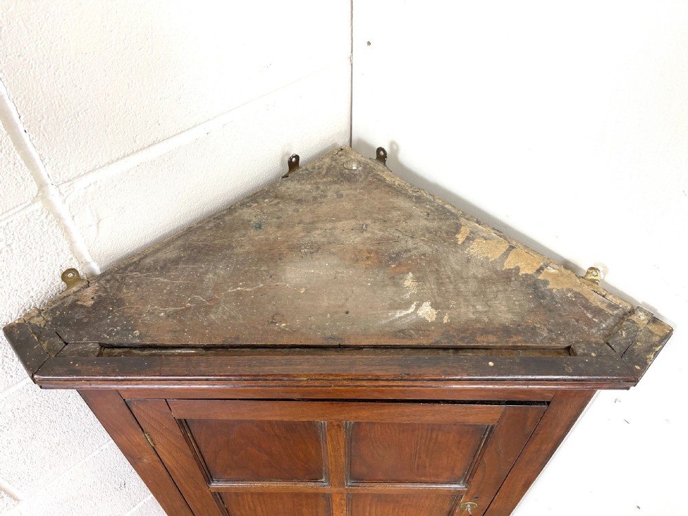 Antique Georgian Oak Corner Cupboard View VIII