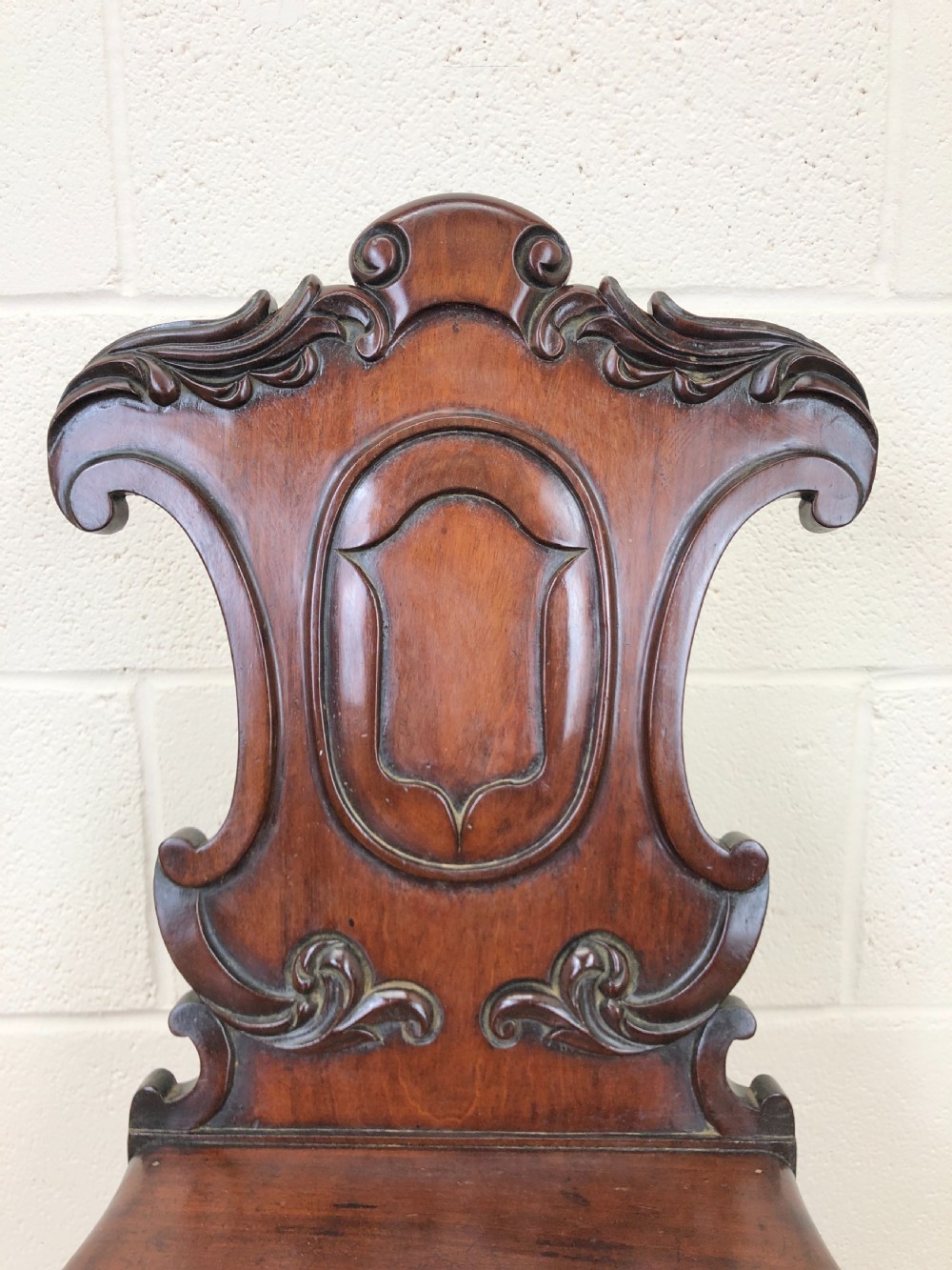 Antique Victorian Mahogany Hall Chair View III