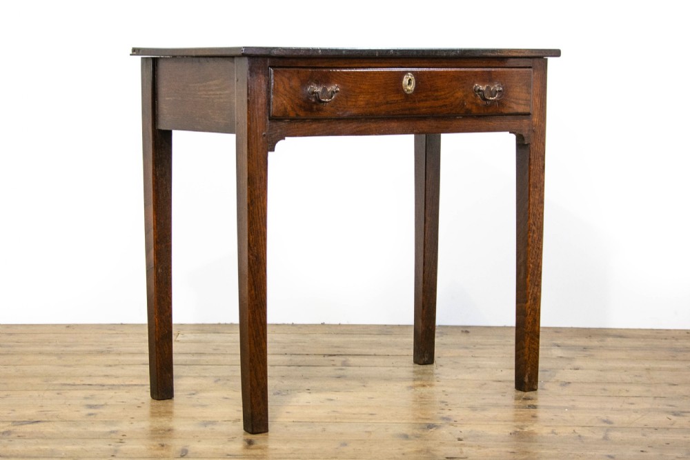 Antique Oak Lowboy Side Table View IV