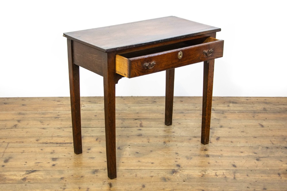 Antique Oak Lowboy Side Table View VI