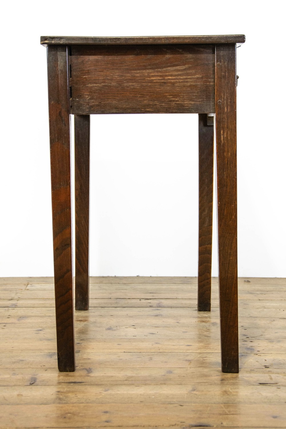 Antique Oak Lowboy Side Table View VII