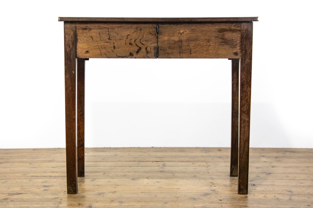Antique Oak Lowboy Side Table View VIII