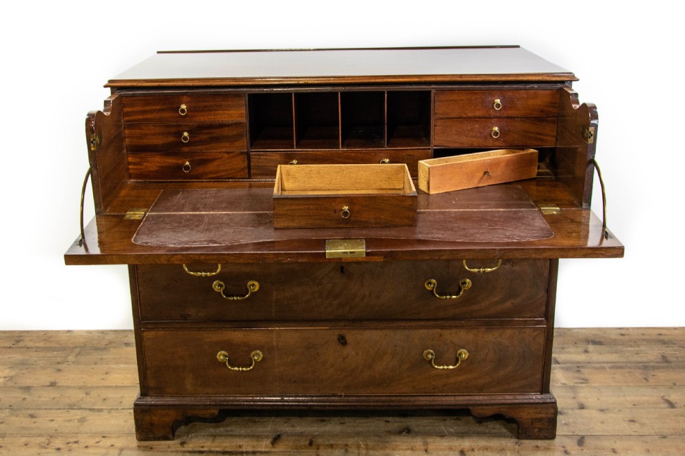 Antique George III Mahogany Secretaire Chest of Drawers View VII