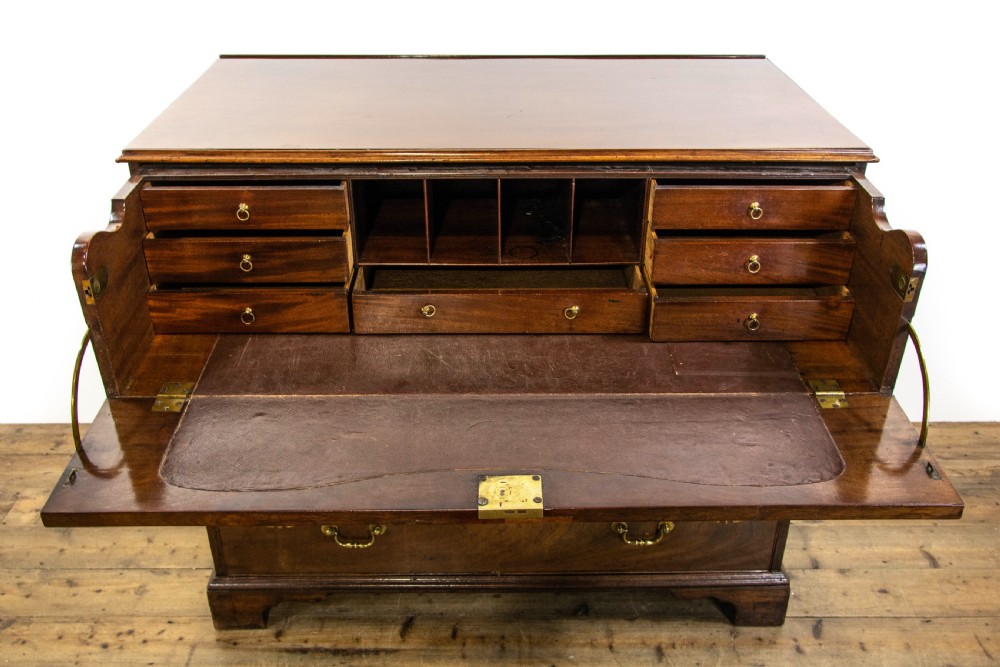 Antique George III Mahogany Secretaire Chest of Drawers View IV