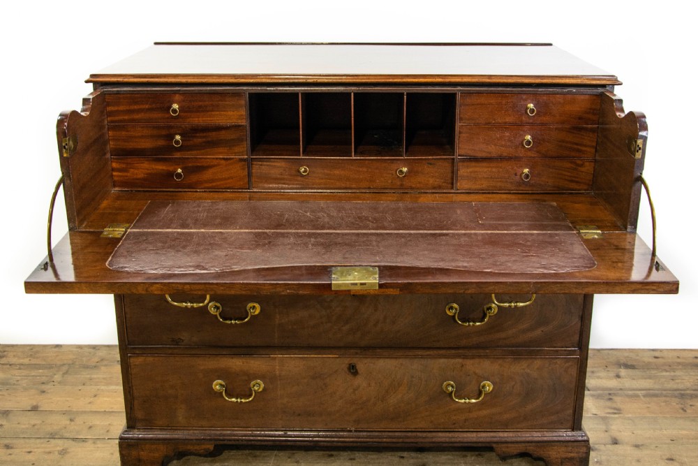 Antique George III Mahogany Secretaire Chest of Drawers View V