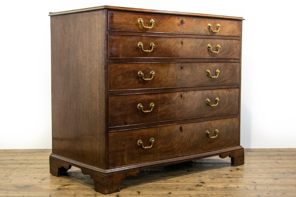 Antique George III Mahogany Secretaire Chest of Drawers View X