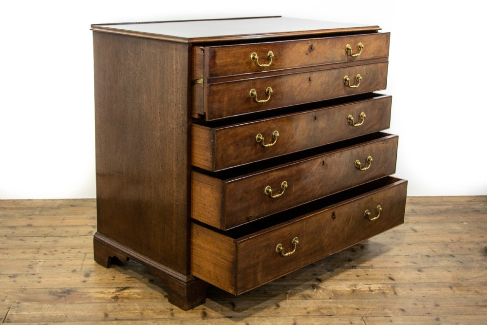 Antique George III Mahogany Secretaire Chest of Drawers View XI