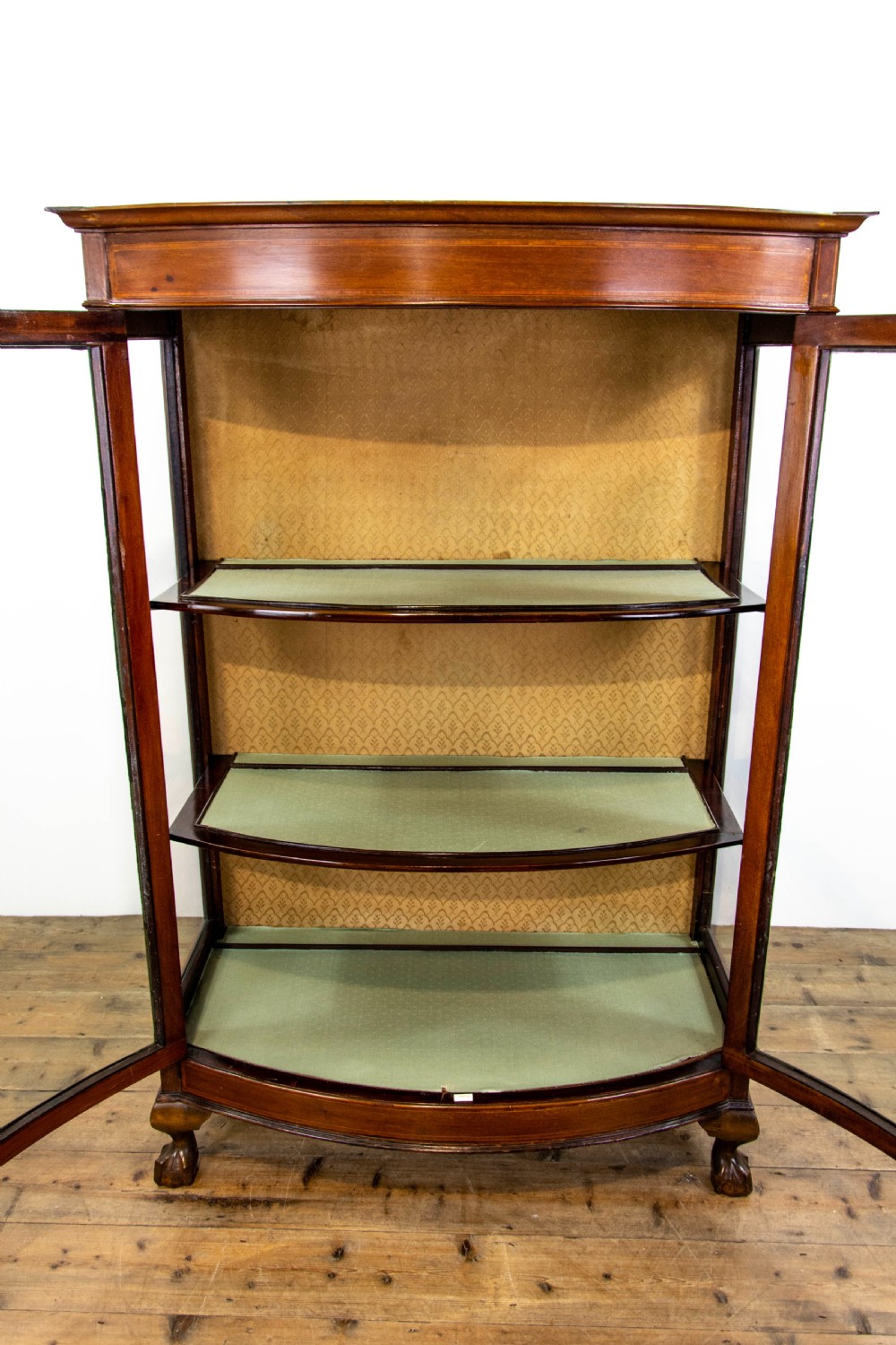 Edwardian Mahogany Inlaid Glass Display Cabinet View IV