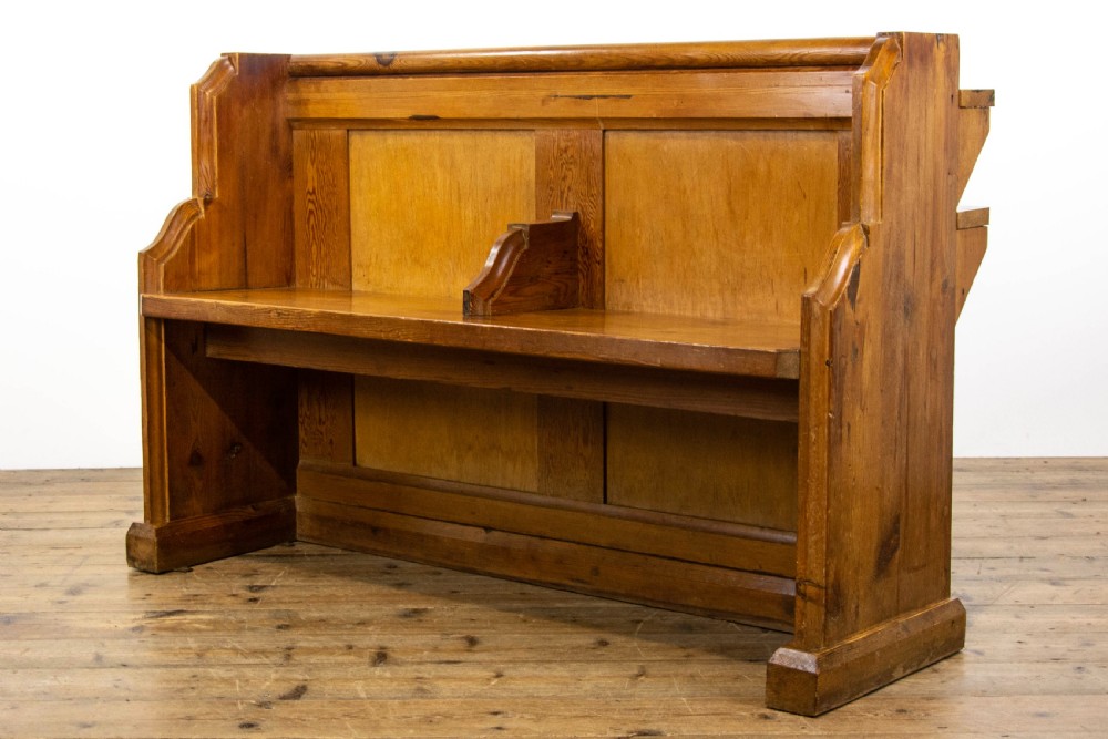 Antique Pine Church Pew