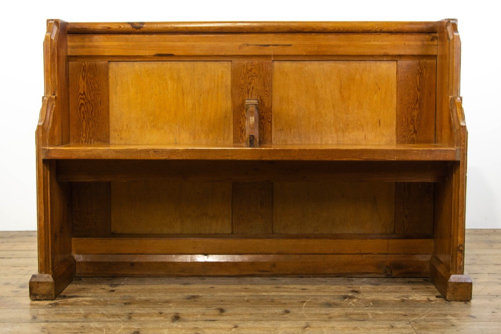 Antique Pine Church Pew View III