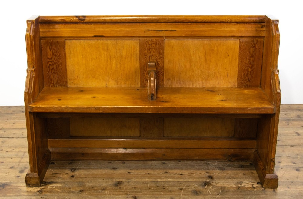 Antique Pine Church Pew View IV