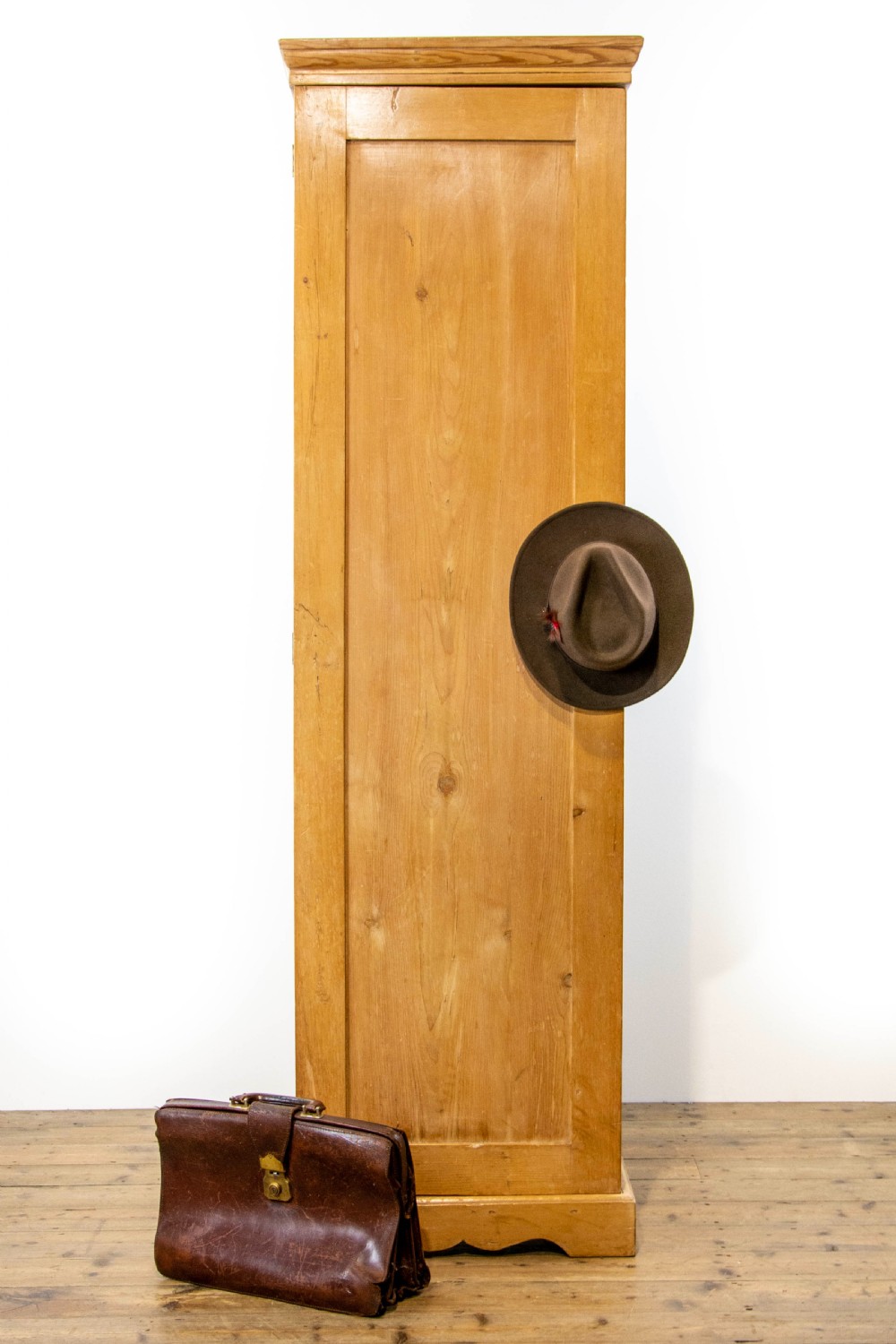 Antique Pine Single Door Wardrobe View IV