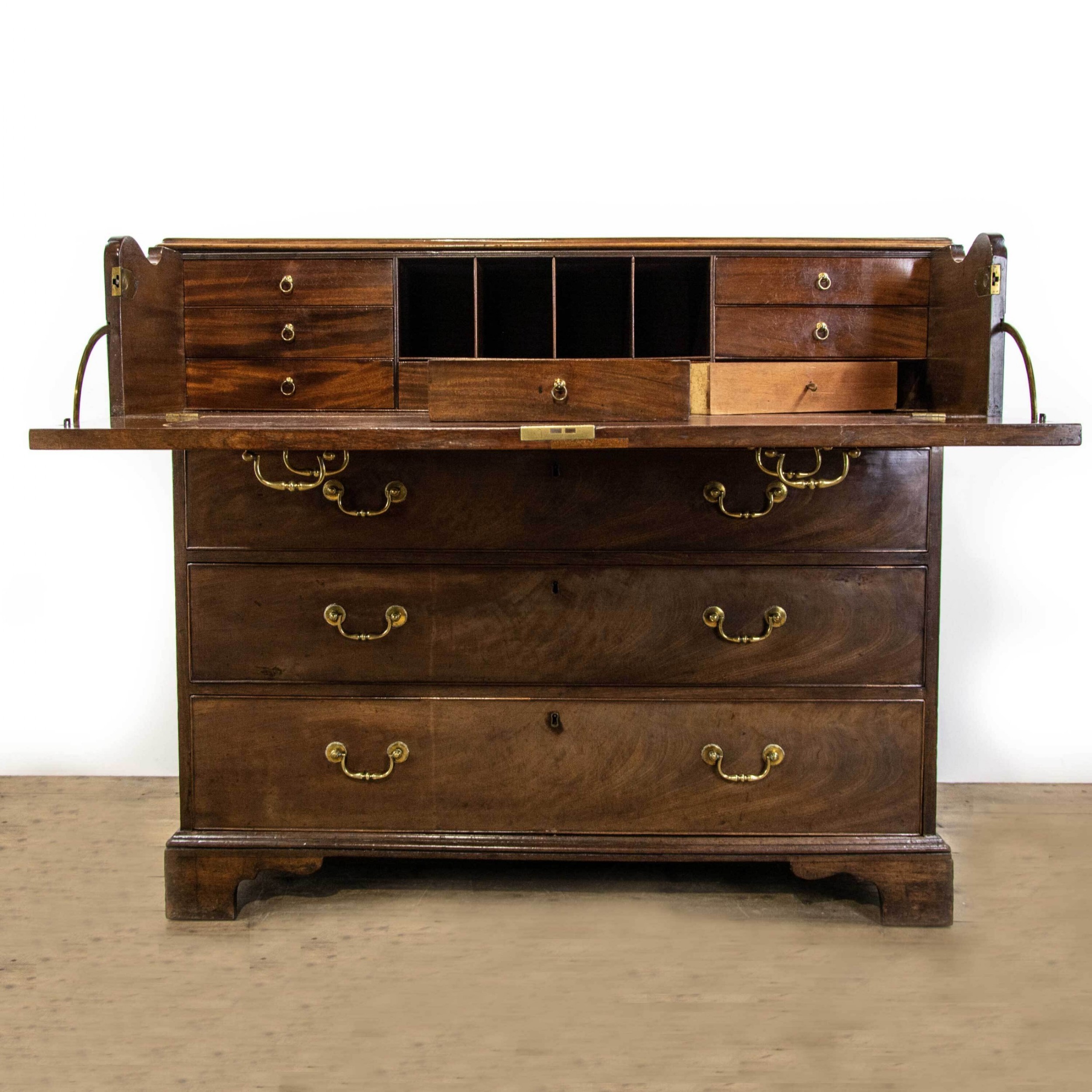 Antique George III Mahogany Secretaire Chest of Drawers