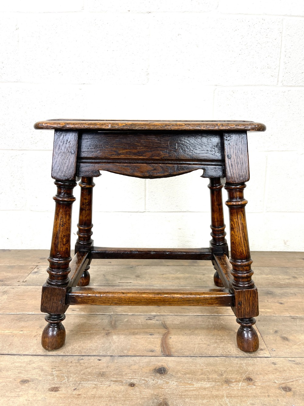 Early 20th Century Antique Oak Joint Stool View VI